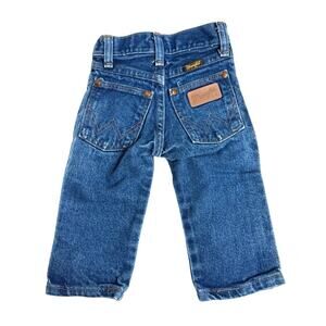Vintage Wrangler Kids 1T Slim Toddler Boys Blue Cowboy Cut Jeans 13MWZJP